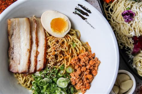 E ramen + - Known for reliable and customizable pork, chicken, and vegetarian bowls soup with a choice of thick or thin noodles, the chain also features sake, beer, and refreshing booze-free drinks like yuzu ...
